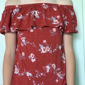 Off the shoulder top from tillys